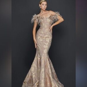 BRAND NEW JUST BOUGHT July 28th. Size 8 Terrani Couture Mermaid Style dress.